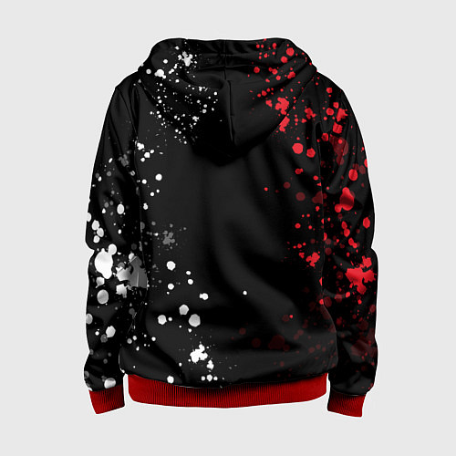 Детская толстовка на молнии Stigmata / 3D-Красный – фото 2