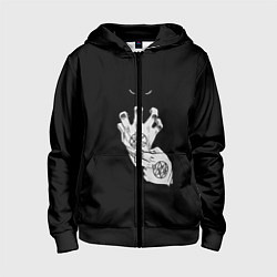 Толстовка на молнии детская Выжигющий Искру, цвет: 3D-черный