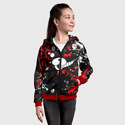 Толстовка на молнии детская MONOKUMA, цвет: 3D-красный — фото 2