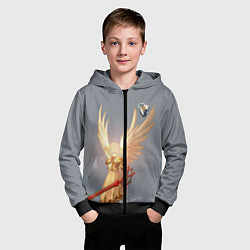 Толстовка на молнии детская Heroes of Might and Magic, цвет: 3D-черный — фото 2