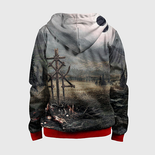 Детская толстовка на молнии Lorna Shore - Immortal / 3D-Красный – фото 2