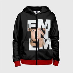 Толстовка на молнии детская Eminem, цвет: 3D-красный