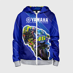 Толстовка на молнии детская Valentino Rossi, цвет: 3D-меланж