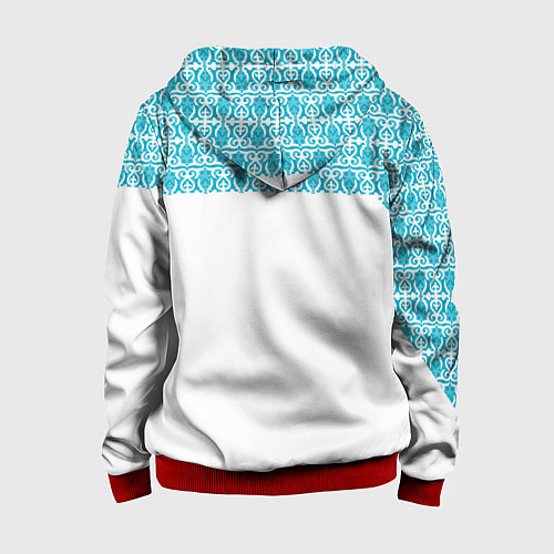Детская толстовка на молнии Казахстан Форма / 3D-Красный – фото 2