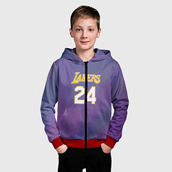 Толстовка на молнии детская Los Angeles Lakers Kobe Brya, цвет: 3D-красный — фото 2