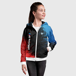 Толстовка на молнии детская БМВ Мотоспорт, цвет: 3D-белый — фото 2