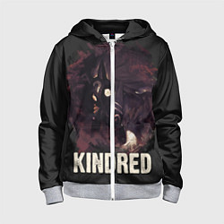 Толстовка на молнии детская Kindred, цвет: 3D-меланж