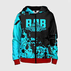 Толстовка на молнии детская ВДВ, цвет: 3D-красный