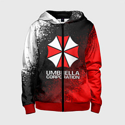 Толстовка на молнии детская UMBRELLA CORP, цвет: 3D-красный