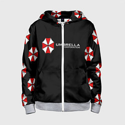 Толстовка на молнии детская Umbrella Corporation, цвет: 3D-меланж