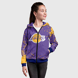 Толстовка на молнии детская LA LAKERS, цвет: 3D-синий — фото 2