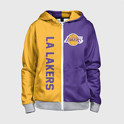 Толстовка на молнии детская LA LAKERS, цвет: 3D-меланж