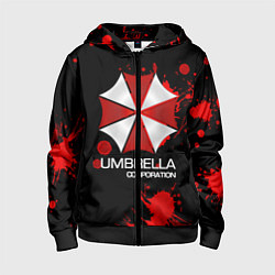 Толстовка на молнии детская UMBRELLA CORP, цвет: 3D-черный