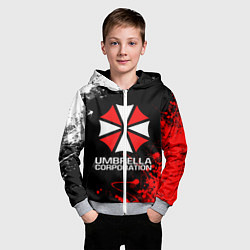 Толстовка на молнии детская UMBRELLA CORPORATION, цвет: 3D-меланж — фото 2