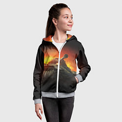 Толстовка на молнии детская Tank, цвет: 3D-меланж — фото 2