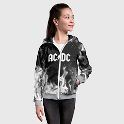 Толстовка на молнии детская AC DC, цвет: 3D-меланж — фото 2