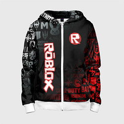 Толстовка на молнии детская ROBLOX, цвет: 3D-белый