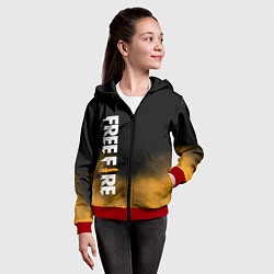Толстовка на молнии детская Free fire, цвет: 3D-красный — фото 2