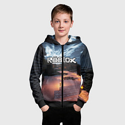 Толстовка на молнии детская ROBLOX, цвет: 3D-черный — фото 2