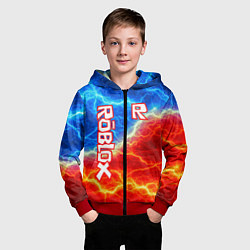 Толстовка на молнии детская ROBLOX, цвет: 3D-красный — фото 2