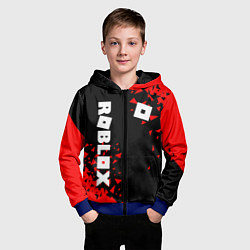 Толстовка на молнии детская ROBLOX, цвет: 3D-синий — фото 2