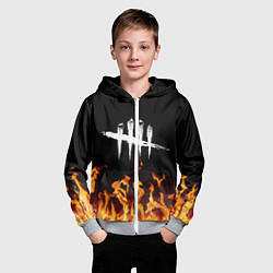 Толстовка на молнии детская DEAD BY DAYLIGHT, цвет: 3D-меланж — фото 2