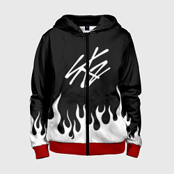 Толстовка на молнии детская Stray Kids, цвет: 3D-красный