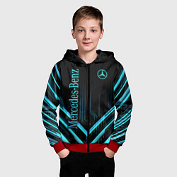Толстовка на молнии детская Mercedes-Benz, цвет: 3D-красный — фото 2