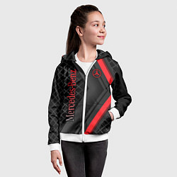 Толстовка на молнии детская Mercedes-Benz, цвет: 3D-белый — фото 2