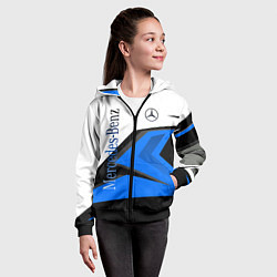 Толстовка на молнии детская Mercedes-Benz, цвет: 3D-черный — фото 2