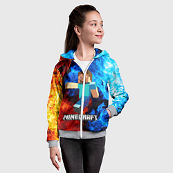Толстовка на молнии детская MINECRAFT, цвет: 3D-меланж — фото 2