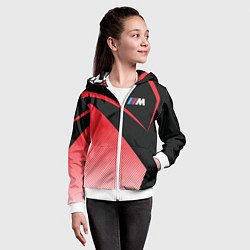 Толстовка на молнии детская BMW, цвет: 3D-белый — фото 2