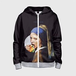 Детская толстовка на молнии Het meisje met de parel