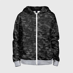 Толстовка на молнии детская ГОРОДСКОЙ КАМУФЛЯЖ, цвет: 3D-меланж