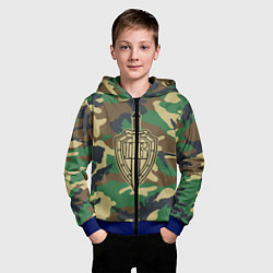 Толстовка на молнии детская Пограничные Войска, цвет: 3D-синий — фото 2