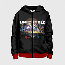 Толстовка на молнии детская Undertale, цвет: 3D-красный