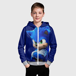 Толстовка на молнии детская SONIC, цвет: 3D-меланж — фото 2