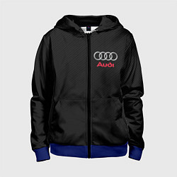 Толстовка на молнии детская AUDI, цвет: 3D-синий