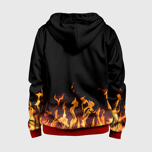 Детская толстовка на молнии AUDI / 3D-Красный – фото 2