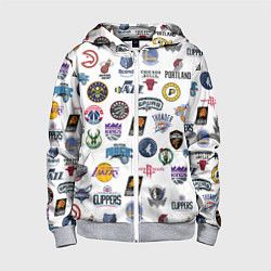 Детская толстовка на молнии NBA Pattern