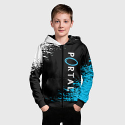 Толстовка на молнии детская PORTAL, цвет: 3D-черный — фото 2