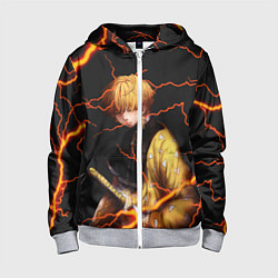 Толстовка на молнии детская KIMETSU NO YAIBA, цвет: 3D-меланж