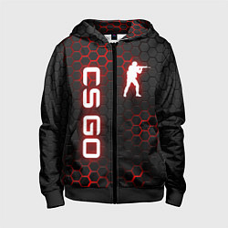 Толстовка на молнии детская CS GO, цвет: 3D-черный
