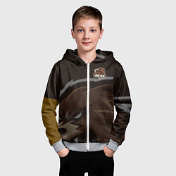 Толстовка на молнии детская Форма Bear, цвет: 3D-меланж — фото 2