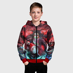Толстовка на молнии детская KIMETSU NO YAIBA, цвет: 3D-красный — фото 2