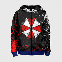 Толстовка на молнии детская RESIDENT EVIL UMBRELLA, цвет: 3D-синий