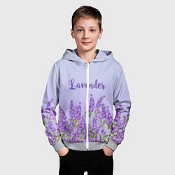 Толстовка на молнии детская Lavander, цвет: 3D-меланж — фото 2