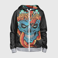 Толстовка на молнии детская Bring Me the Horizon, цвет: 3D-меланж