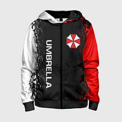 Толстовка на молнии детская RESIDENT EVIL UMBRELLA, цвет: 3D-черный