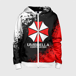 Толстовка на молнии детская RESIDENT EVIL UMBRELLA, цвет: 3D-белый